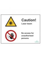 Caution! Laser beam/No access for unauthorised persons
