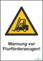 Warnung vor Flurförderzeugen