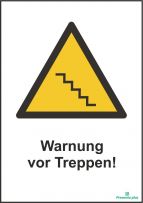 Warnung vor Treppen