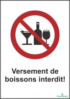 Versement de boissons interdit!