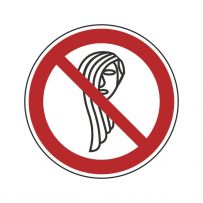 Bedienung mit langen Haaren verboten!-piktogramme
